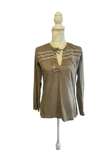 Vintage Y2K O'Neill Surfer Skater Flared Sleeve Floral Embroidered Top Size S - Picture 1 of 9
