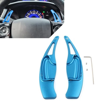 Steering Wheel Shift Paddle Shifter Extension Fit Honda Civic 9th 2012-2015 Blue - Image 1 of 4