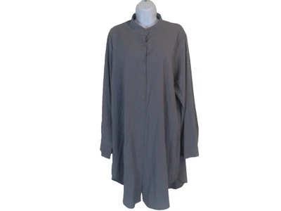 Women's Grey Soteer Tunic. 2XL. 65% Cotton/ 35% Polyester. Adjustable Sleeve - Image 1 of 4