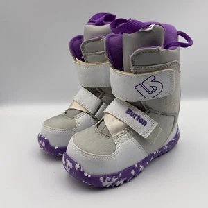 Burton Kids Mini Grom Snowboard Boots White Purple 11C Snow boots - Picture 1 of 10