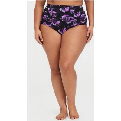 New! Torrid Swim Bathing Suit Bottom Tropical Floral  High Waisted 4 X 4XL - Image 1 of 4