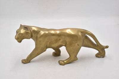Vintage Brass Tiger Figurine/Statue – 26cm Long, 1.3KG - Image 1 of 4