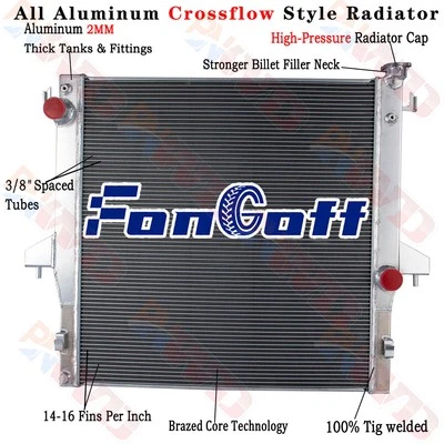 2 Row Radiator Cooler For 2003-10 Dodge Ram 2500 3500 4500 5.9L L6 Cummins 6.7L - Image 1 of 4