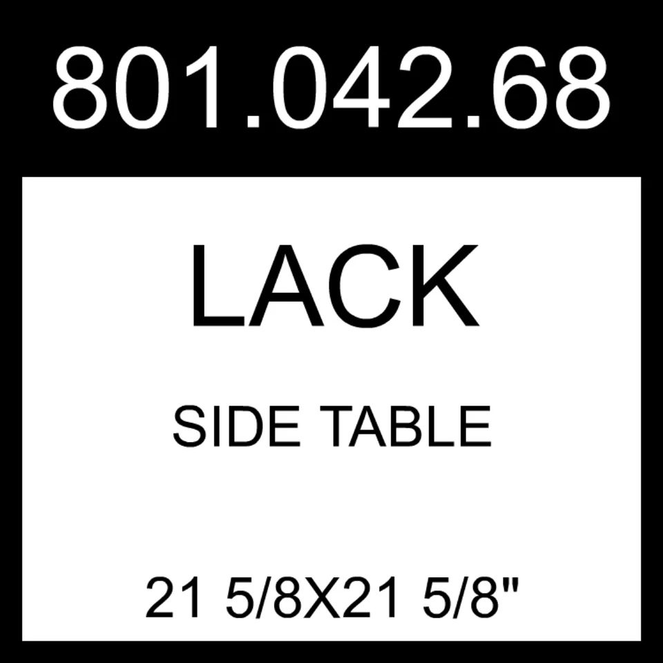Боковой столик IKEA MISSING черно-коричневый 21 5/8x21 5/8 дюйма 801.042.68 - Изображение 1 из 1