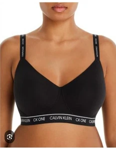 Calvin Klein Damen-Bralette CK One Baumwolle leicht gefüttert Farbe schwarz Größe 3X - Bild 1 von 11