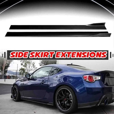 Gloss Black Side Skirt Extension Lip Rocker For Subaru BRZ 86 For SCION FR-S - Image 1 of 4