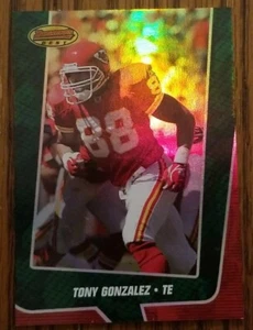 Tony Gonzalez 2005 Bowman's Best Green 068/799 #3 Cortacésped Kansas City Chiefs - Imagen 1 de 2