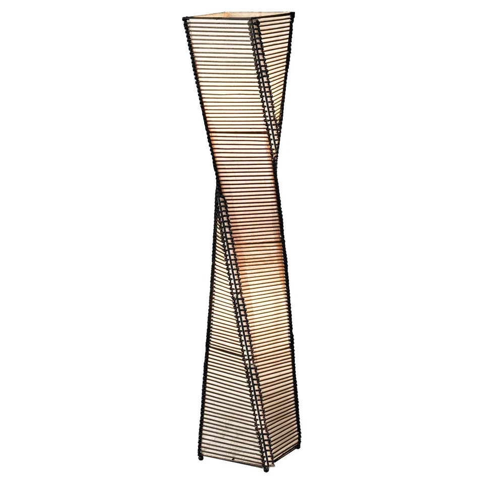 Adesso Stix 2 Light Floor Lantern in Black 4046-01