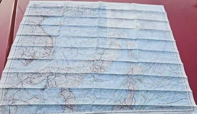 Mapa de escape de seda de la Segunda Guerra Mundial mares de Japón y China del Sur C52/53 USAAF 1945 Foto 1 de 4