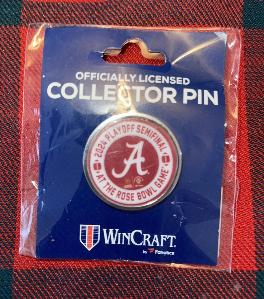 Official 2024 Rose Bowl Game Collector Lapel Pin Alabama Crimson Tide - Image 1 of 1