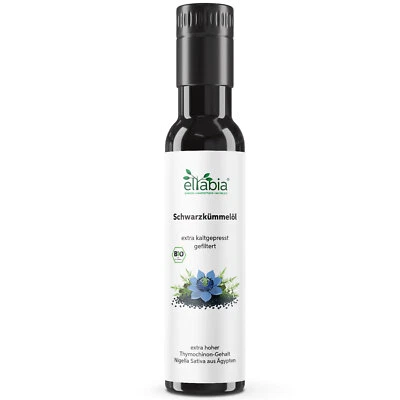 ELTABIA Bio Schwarzkümmelöl 250ml 1000+ Thymochinon | Ägypten Samen Deutschland gepresst