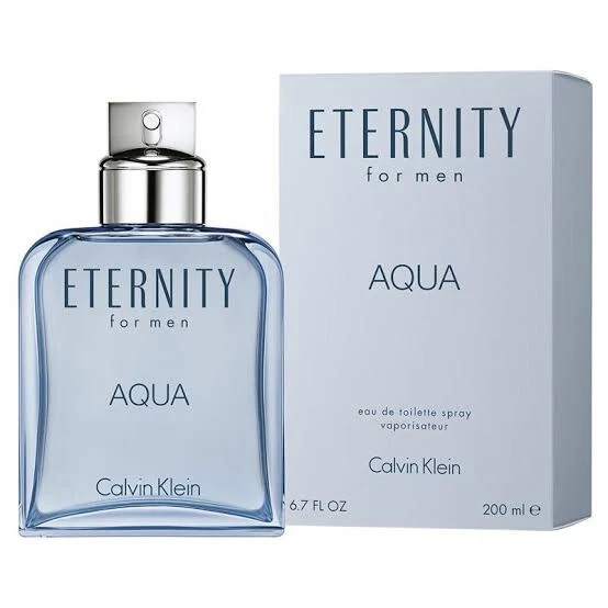 Calvin Klein ETERNITY AQUA 200mL EDT Bottle Men's Fragrance Perfume NEW BOXED - image 1 of 1
