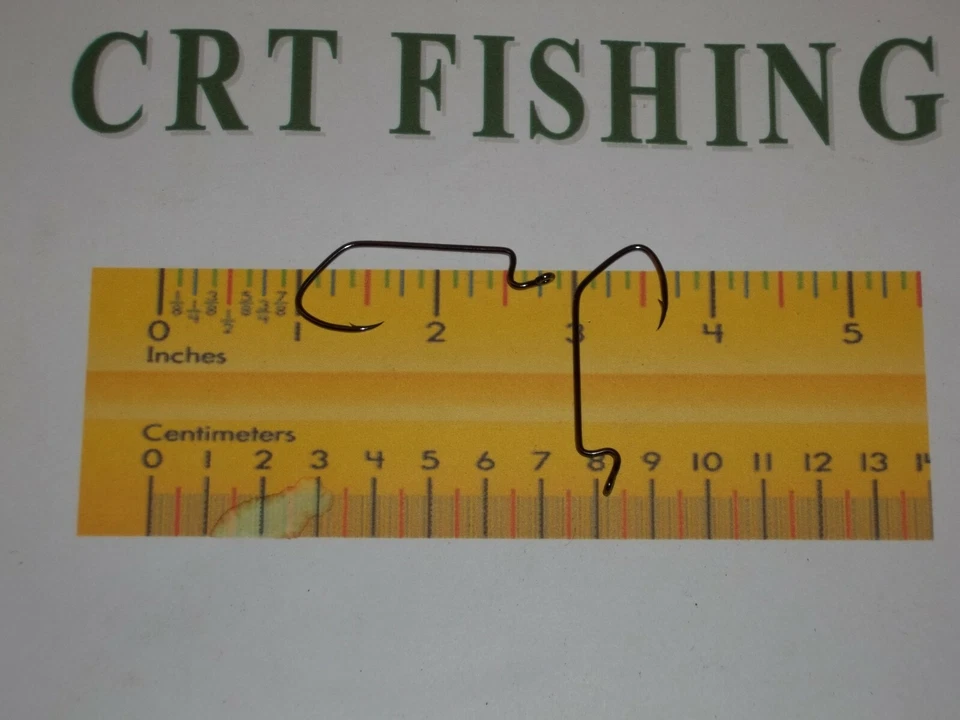 MATZUO 142-01 SICKLE BLACK CHROME WORM 2/0 HOOKS 50 PACK Foto 1 de 1