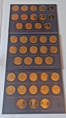 Presidents 41 Brass Coins Album Complete Coin History of the U.S. - Image 1 of 4