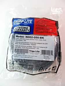 TRIPP LITE CONNECTIVITY N002-050-BK 50FT CAT5e PATCH CABLE  BLACK - Picture 1 of 3