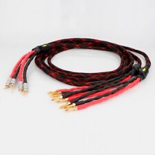 Electric Speaker Audiophile Cable Banana To Banana Plug Biwire LoudSpeaker Wire