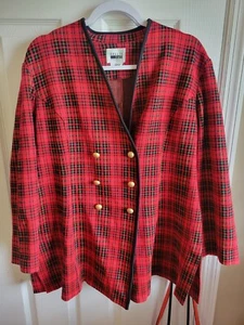 Giacca blazer vintage Leslie abiti da giorno a quadri taglia 14 - Foto 1 di 7