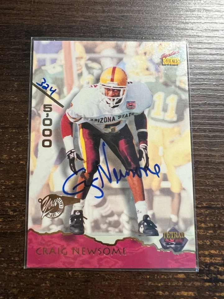 A120,226 - 1995 Signature Rookies Tetrad Autographs #54 Craig Newsome/5000 - Image 1 of 1