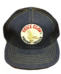 De colección Años 70 80 Garra de Águila Aparejos de Pesca Denim Malla Snapback Parche Sombrero Gorra - Imagen 1 de 8