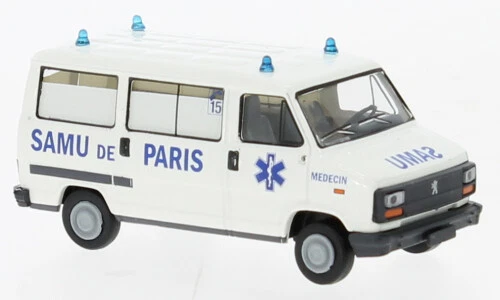 Brekina 34915 - 1/87 Peugeot J5 Bus Samu De Paris (Fr) 1982 - Neuf