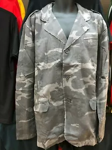 ARMY CAMOUFLAGE GREY QUILTED JACKET WITH POCKETS 100% COTTON EXCELLENT QUALITY - Picture 1 of 2