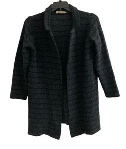 Chiaramente Wollmischung vorne offen Long Cardigan Pullover Gr. M Italy Retro 80er - Bild 1 von 6