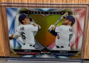 2020 Topps Finest Duals Will Smith Max Muncy Gold Refractor #d/50 Dodgers - Imagen 1 de 5