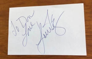 ACTRESS LAINE KAZAIN HAND SIGNED AUTOGRAPHED PAPER MOVIE "BIG FAT GREEK WEDDING" - Picture 1 of 1