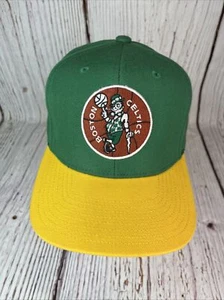 Rare Mitchell & Ness Boston Celtics SnapBack Hat NBA Larry Bird Yellow/Green - Picture 1 of 9