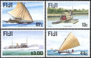 Fiji 1998 Raft/Canoes/Ship/Boats/Maritime/Nautical/Transport 4v set (n18625) - Picture 1 of 1