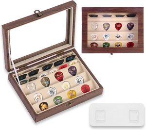 Guitar Pick Holder Case with 12-Grid for Guitar Players Fits 12-30 Guitar Picks  - Picture 1 of 11