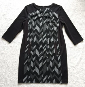 Principles By Ben De Lisi Black & Grey Dress Size 16 - Picture 1 of 8