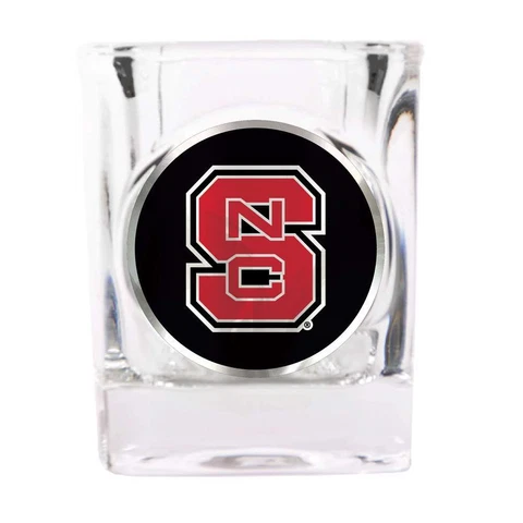 North Carolina State Wolfpack Shot Glass - Metal Logo Cover