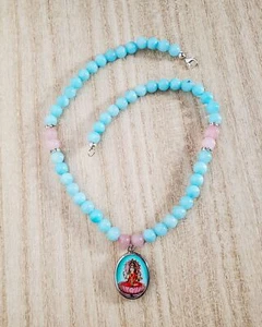 Lakshmi Necklace | Handmade Mother Goddess Jewelry | Unique Gift 18.5" - Picture 1 of 10