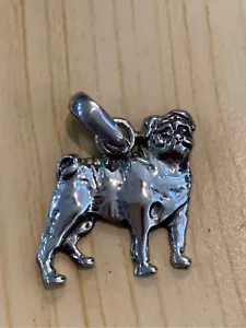 .925 Pug Sterling Silver Jewelry Charm  #pet - Picture 1 of 3