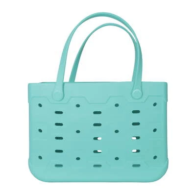 Bolsa tote flexível grande de plástico para lavanderia Mainstays, 18"L x 8,75"P x 13"H, Teal Dream - Imagem 1 de 4