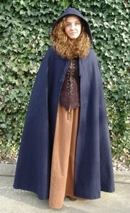 07 MITTELALTERUMHANG WOLLE kurze Kapuze WOLLFILZ WARM Umhang Mantel Mittelalter - Bild 1 von 18