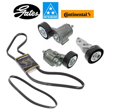 Belt Tensioner Alternator & AC + Idler Pulley Drive Belt Kit 5pcs for Beetle OEM - Image 1 of 2