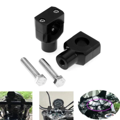 1" Handlebar Clamps Risers For Honda Shadow VLX 600 Aero 750 Interceptor 800 Foto 1 de 4