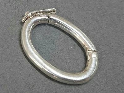 925 Sterling Silver Oval Necklace Clasps Handmade Jewelry Findings Necklace Lock - Image 1 of 4