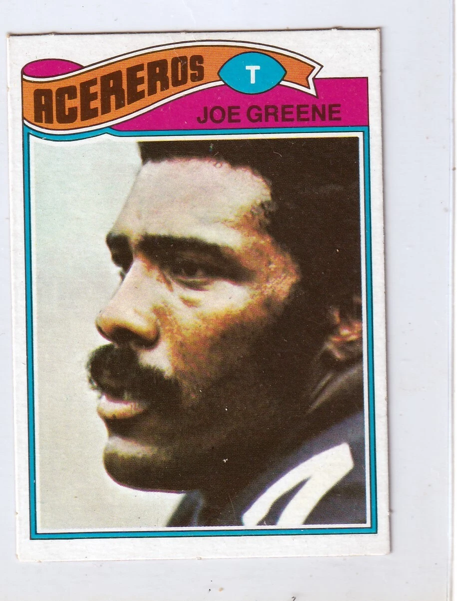 1977 Topps Mexican # 405  :Mean"  JOE GREENE  Steelers  Texas State  ngs