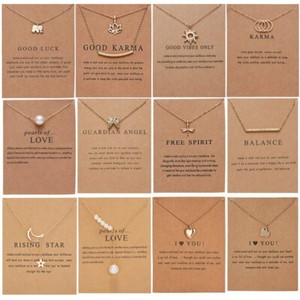 Fashion Women's Animal Heart Necklace Charms Pendant Clavicle Chain Jewelry Card