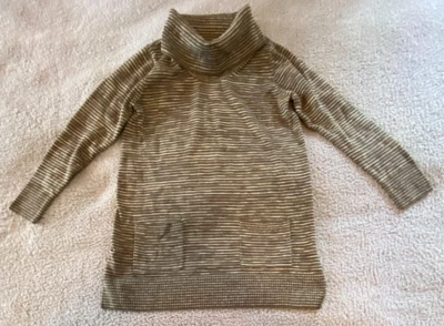 Eight Eight Eight Green White Long Sleeve Turtleneck Cotton Sweater Size M - Image 1 of 4