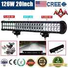 20inch 126w Cree Led Light Bar Combo Beam Offroad Driving Work Auto Lamp 4wd Ute