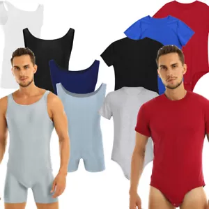 Men's High Stretchy Swimsuit Sports Leotard Wrestling Singlet Bodysuit Shapewear - Picture 1 of 74