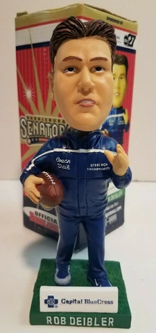 Harrisburg Senators ROB DEIBLER BOBBLEHEAD Steel High Football Coach MiLB SGA Cover