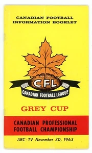 1963 Canadaian Football League GREY CUP OFFICIAL PROGRAM  NEAR MINT!! - Picture 1 of 1