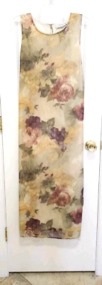 Maxi Vestido DE COLECCIÓN Christy Lyn LARGO Sin Mangas 11 12 Grande Amarillo Polvoriento Rosa Corbata Foto 1 de 4