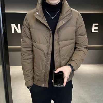 Lightweight Down Jacket Mens Winter New Handsome Slim Warm Thickened Outwear New - Image 1 of 4