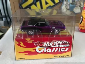 Hot Wheels 1971 Cuda 440 American Classics Series 2003 Purple 1:43 B514 - Picture 1 of 16
